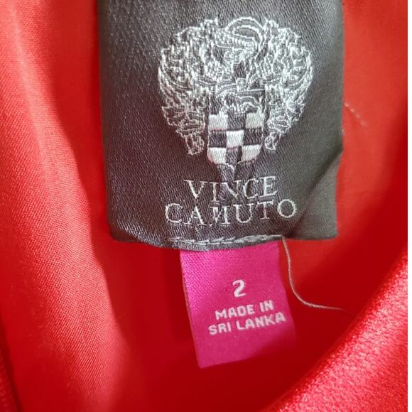 Vince Camuto Orange Red Peplum Jumpsuit Romper - Picture 5 of 6